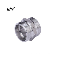 EMT swage metric thread bite type male high pressure stainless steel  straight compression seamless pipe fittings